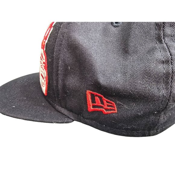 Atlanta Braves Cap 9FIFTY Snapback New Era Embroidered Logo Black & Red - Picture 4 of 8